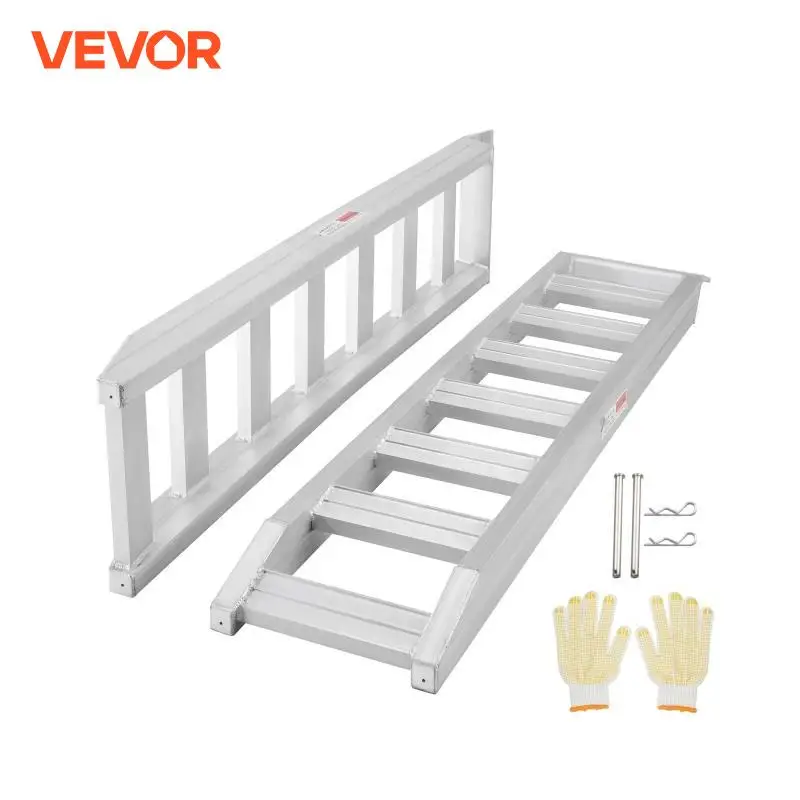 VEVOR Aluminum Ramps 8810 lbs Heavy-duty Ramps with Top Hook Attaching End Universal Loading Ramp for Motorcycle Tractor Trucks