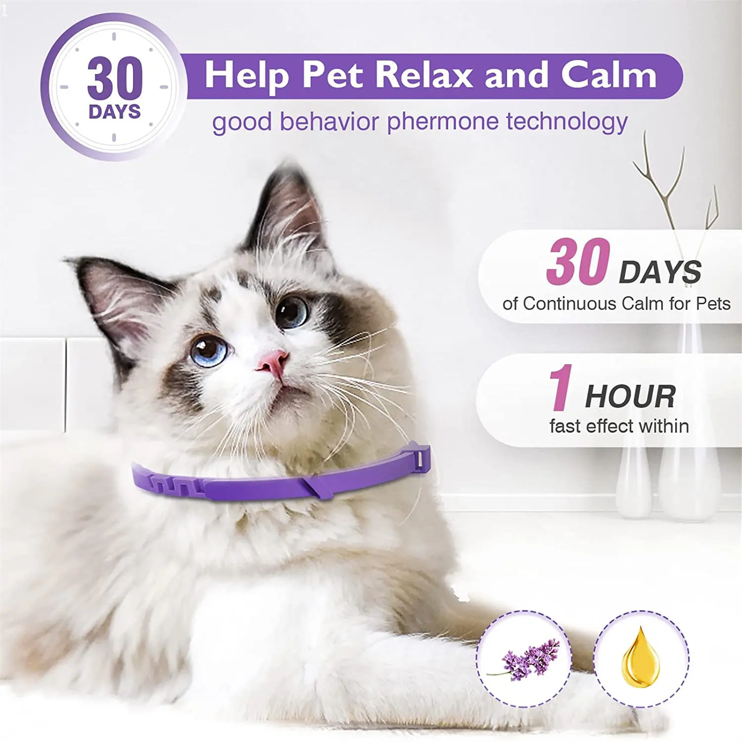 Pet items Calming Collar for Cat and Dog Pheromone Collar Efficient