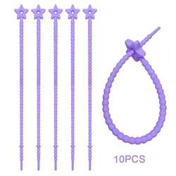 10pcs Silicone Reusable Magic Twist Ties (Color 5)