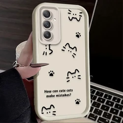 Cat Dog Lovely Line Phone Case - Cute Pet Design Back Cover - Galaxy A33 5G (1)