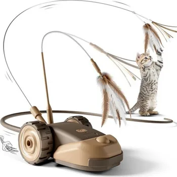 Giocattolo per gatti intelligente 2 modalità Auto giocattolo per sveglia con tocco in movimento automatico per gatti Cani Gioco interattivo Addestramento per gattini Forniture per animali domestici