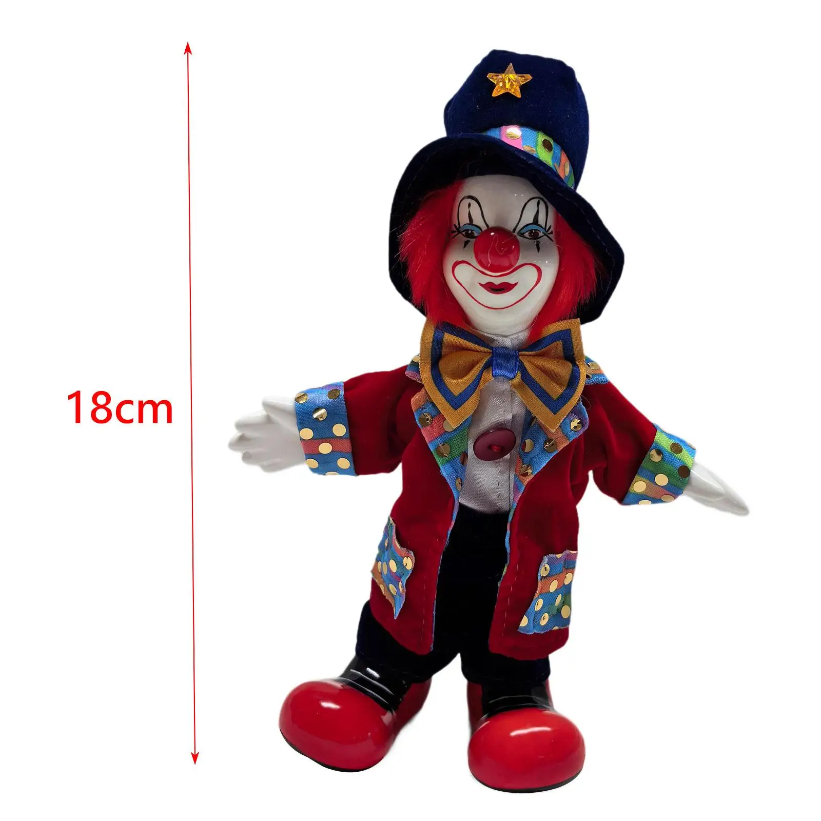 광대 인형 장식 수집 공예 도자기 광대 모델, 18cm, 데스크탑, 집, 파티 장식, 할로윈 선물
