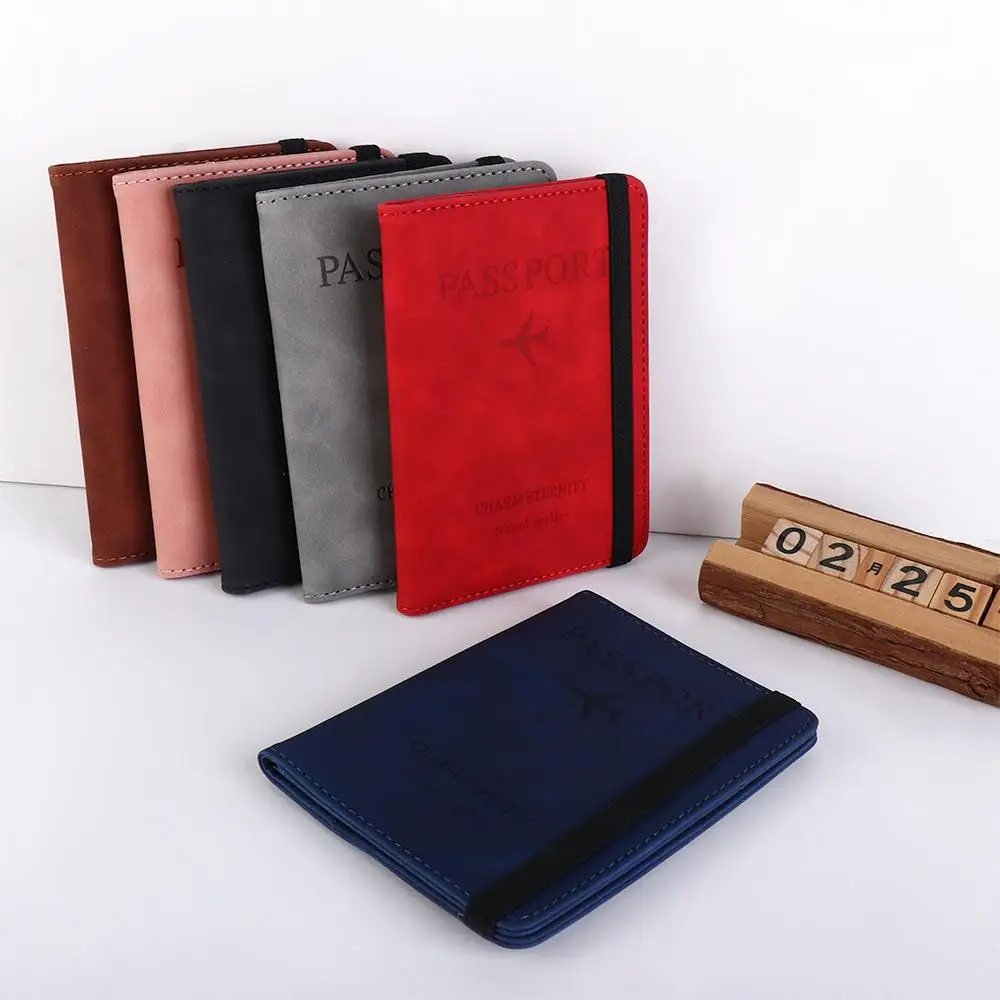 

Retro Practical PU Leather Passport Cover Credit Card Storage Bag Wallet Document Travel Accessories Multifunctional Pocket Case