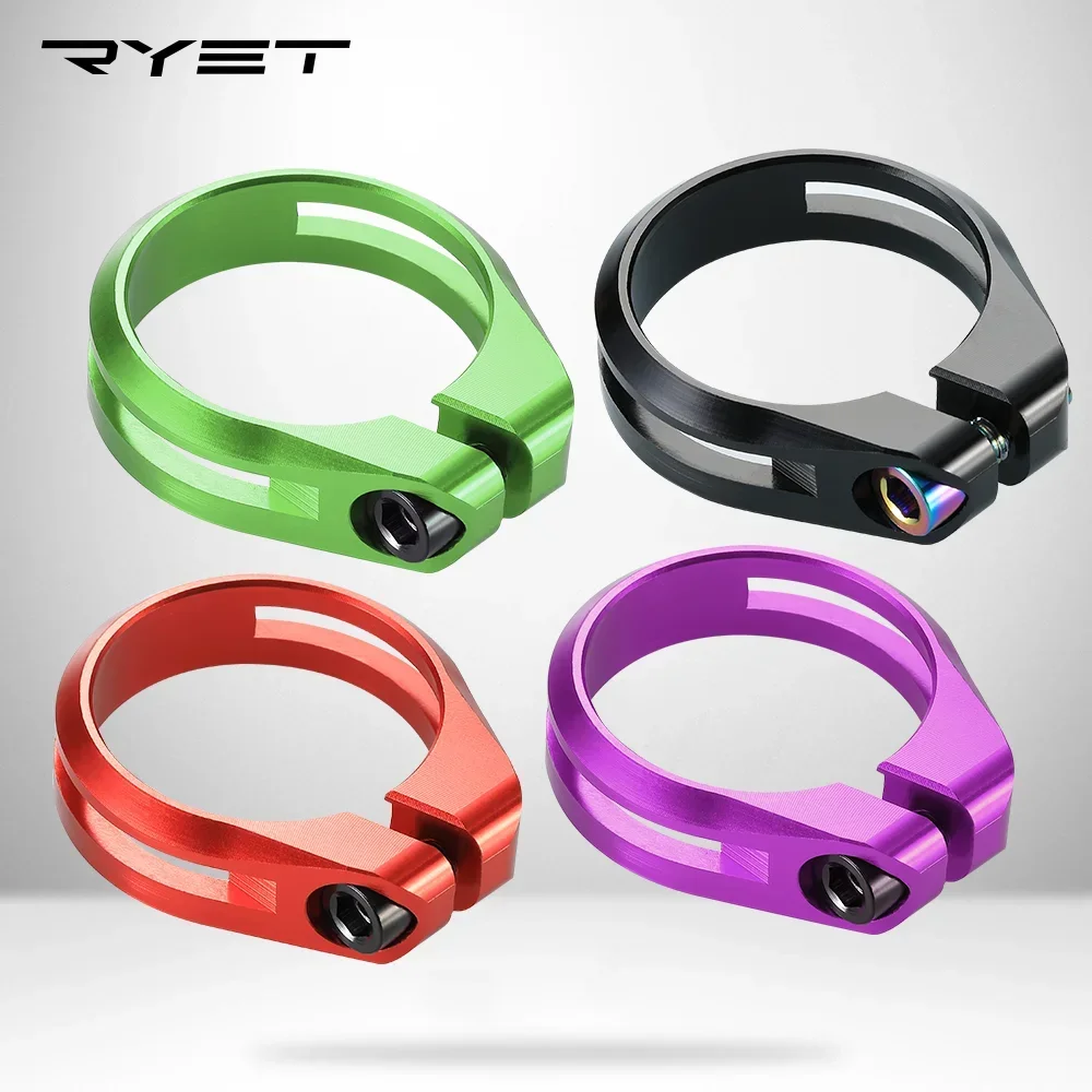 Bike Seat Post Clamp CNC Aluminum Alloy Light Cycling Saddle Seat Post Clamp for 27.2/30.8/31.6mm Bicycle Part