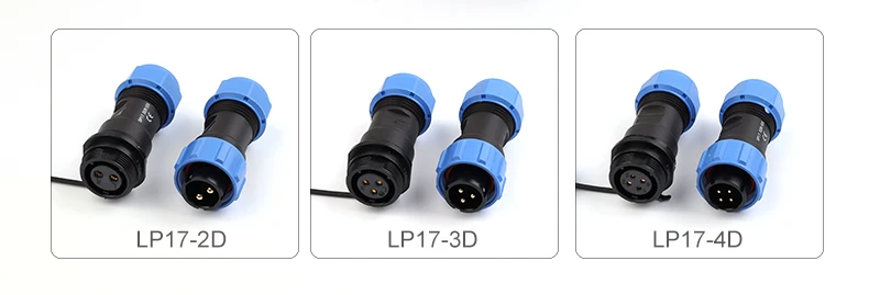 LP/SP17 IP68 Docking Typ Wasserdichten Stecker Solderless 2/3/4Pin Schraube Verdrahtung Luftfahrt Steckdose Männlich Weiblich set Panel Mount – Detail 2