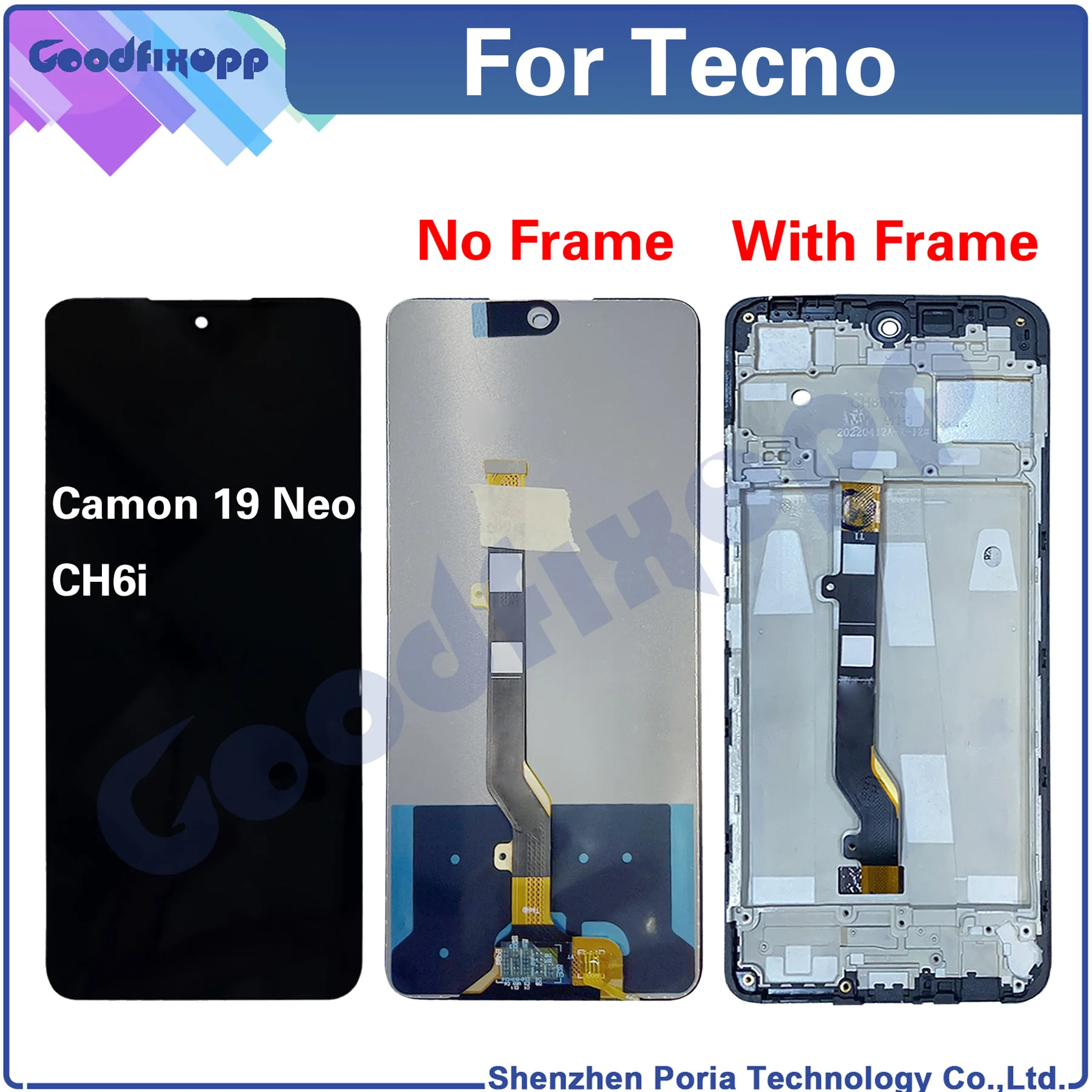 

For Tecno Camon 19 Neo CH6i LCD Display Touch Screen Digitizer Assembly For Camon19 19Neo Camon19Neo Replacement