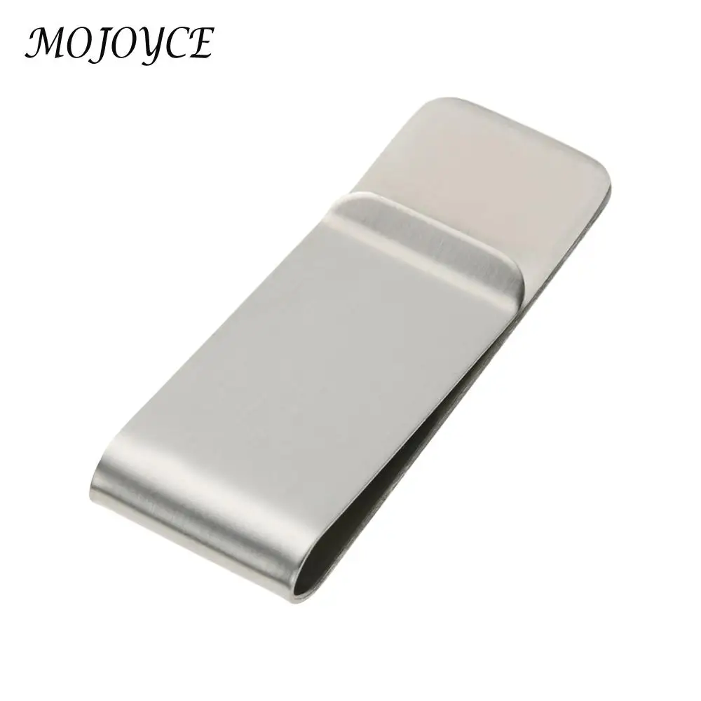 Stainless Steel Print Silver Cash Clamp Creative Business Banknote Folder Portable Minimalist Multifunctional for Pocket Purse
