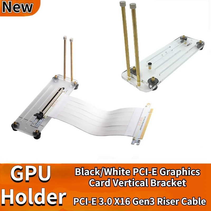 Supporto Gpu Verticale Per Scheda Grafica Con Cavo Riser Pci-E X16 Verticale Staffa/Kit In Acrilico Gpu A 90 Gradi Custodia Per Pc Con Telaio Atx Este