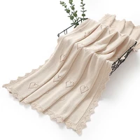 Couvertures tricotées pour bébé, 90x70cm, en coton Ultra doux, pour nouveau-né, garçon et fille, couette, poussette, literie, lange d'emmaillotage, articles de couchage 4