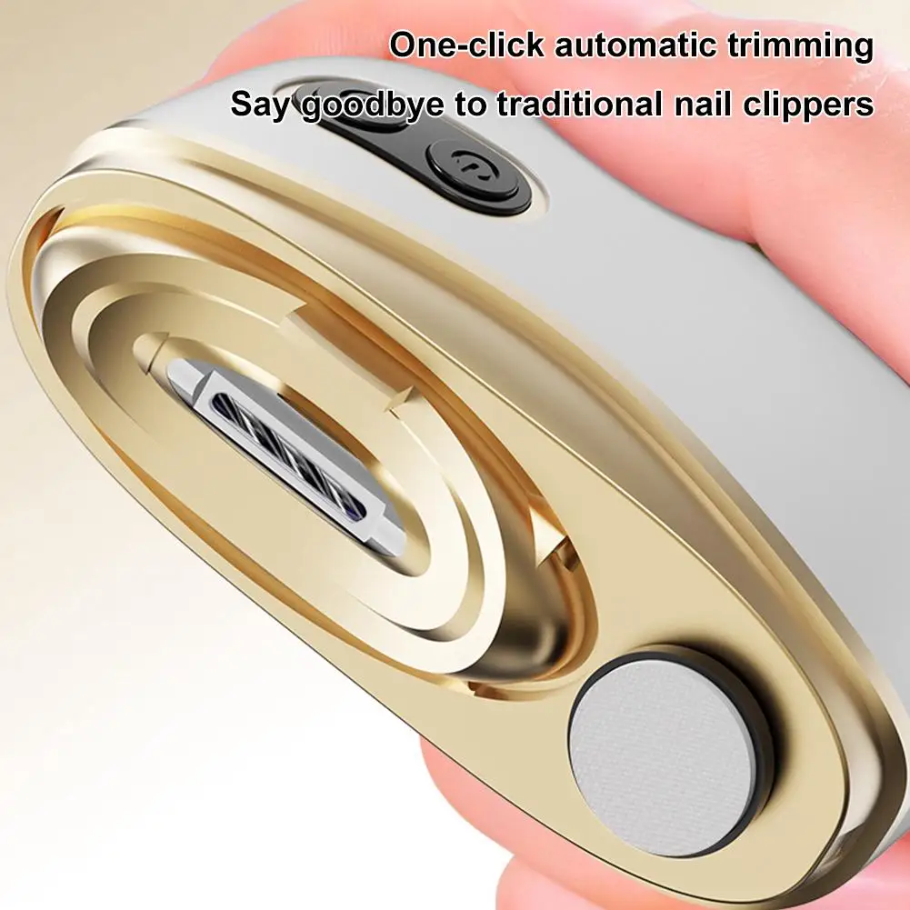 2 In 1 Electric Nail Trimmer And Buffer Rechargeable Waterproof_voghion.com