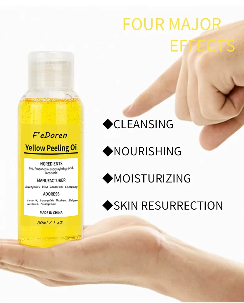 yellow peeling oil