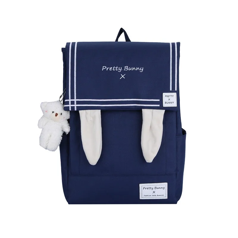 Japan Style Lovely Girl Lolita Backpacks Female Rabbit Ears Bags Preppy School JK HandBags korean bag for women