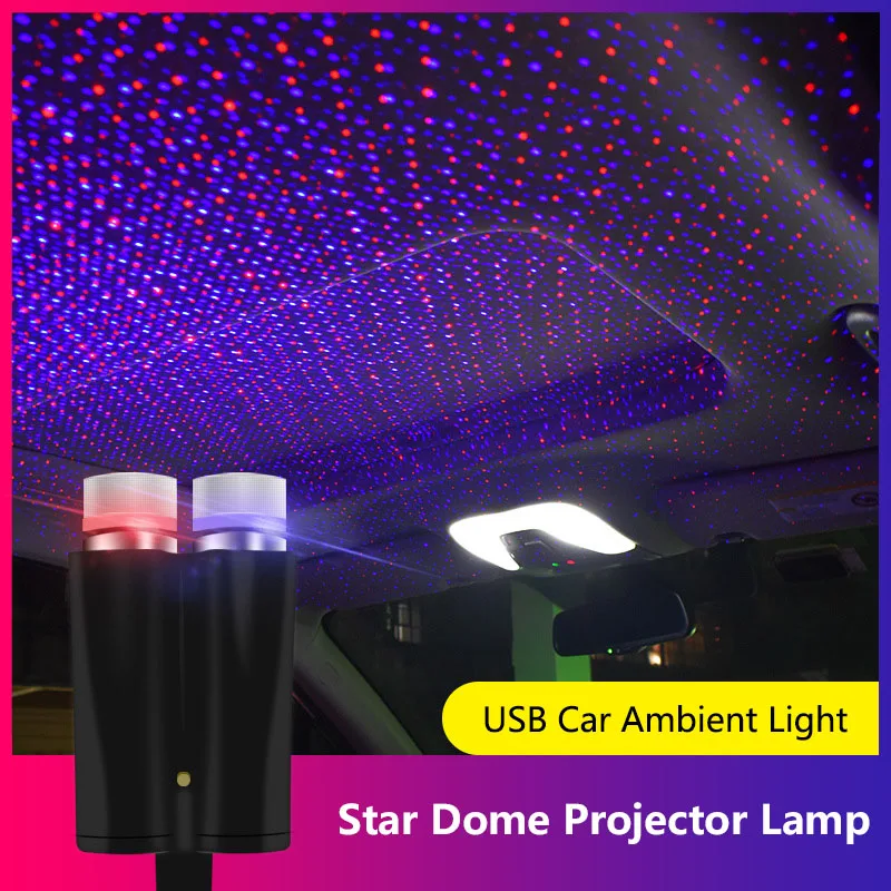 USB Powered Atmosphere Light LED Car Roof Night Lights Starry Sky Projector Lamp For Home Room Ceiling Decoration Stage Lighting