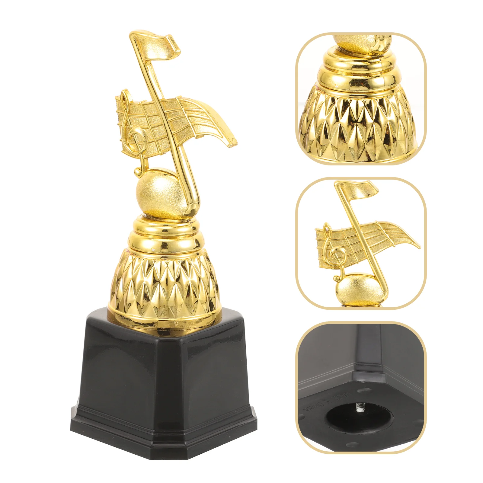 

Plastic Trophies Delicate Music Trophy Kids Competition Mini Decoration Small Student