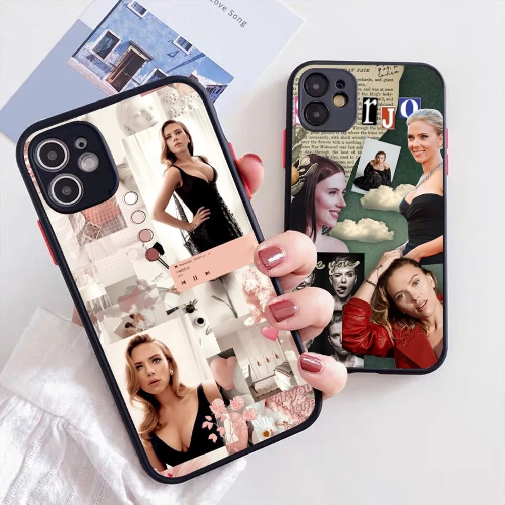 Чехол для телефона с S-Scarlett J-Johansson для Iphone 11 13 14 Pro Max 7 8 Plus X Xr Xs Max Se2020 12mini
