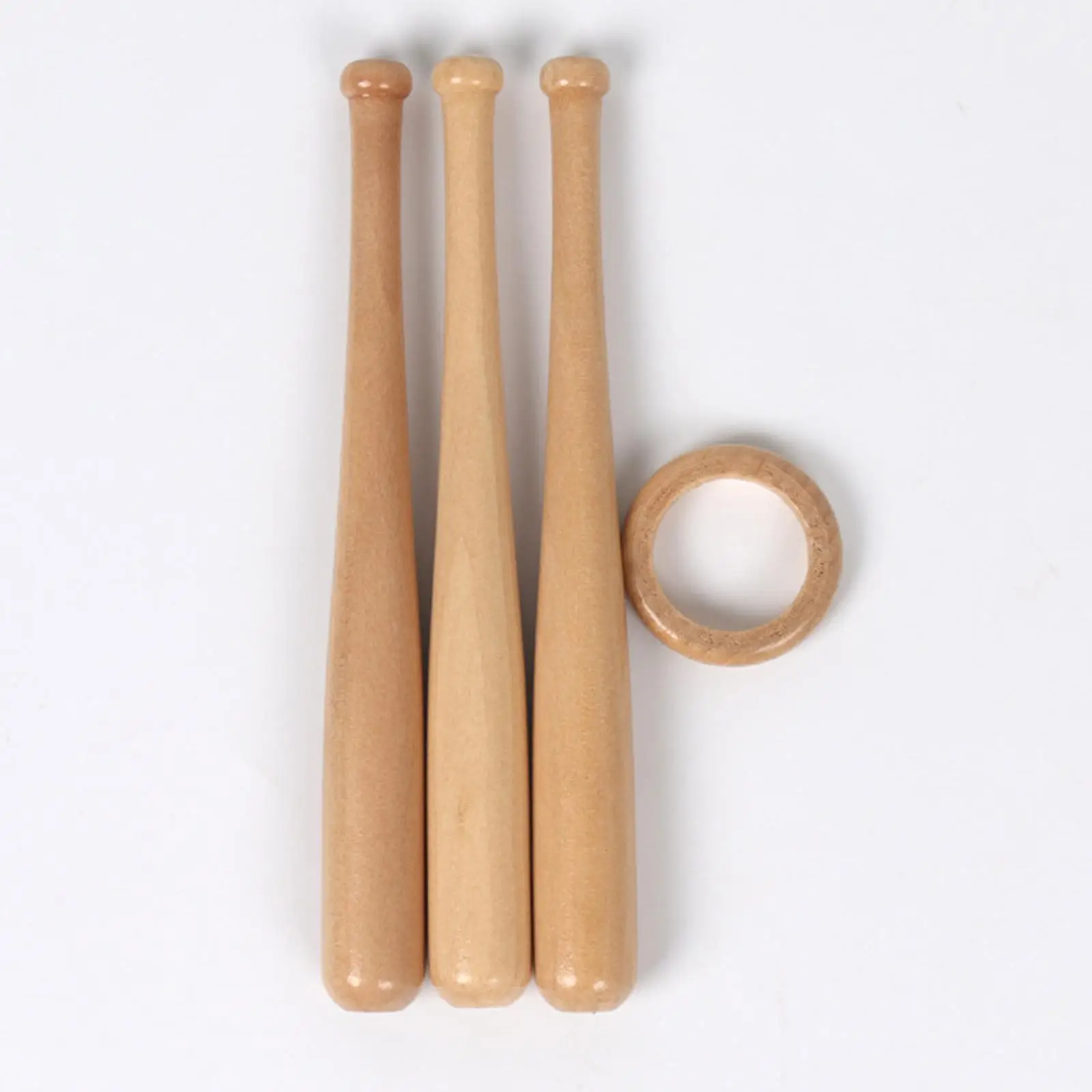 Wooden Mini Baseball Bat Stand and Circles Memorabilia Bracket Display Holder Rack for Tables Birthday Party Centerpieces Home