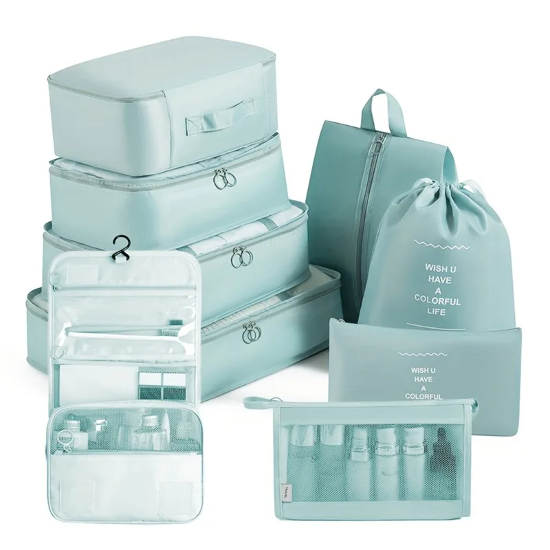 Suitcase Packing Cubes Portable Fold Wardrobe Travel Organizer Storage Bags  Luggage Clothes Shoe Pouch With Makeup Bag 2