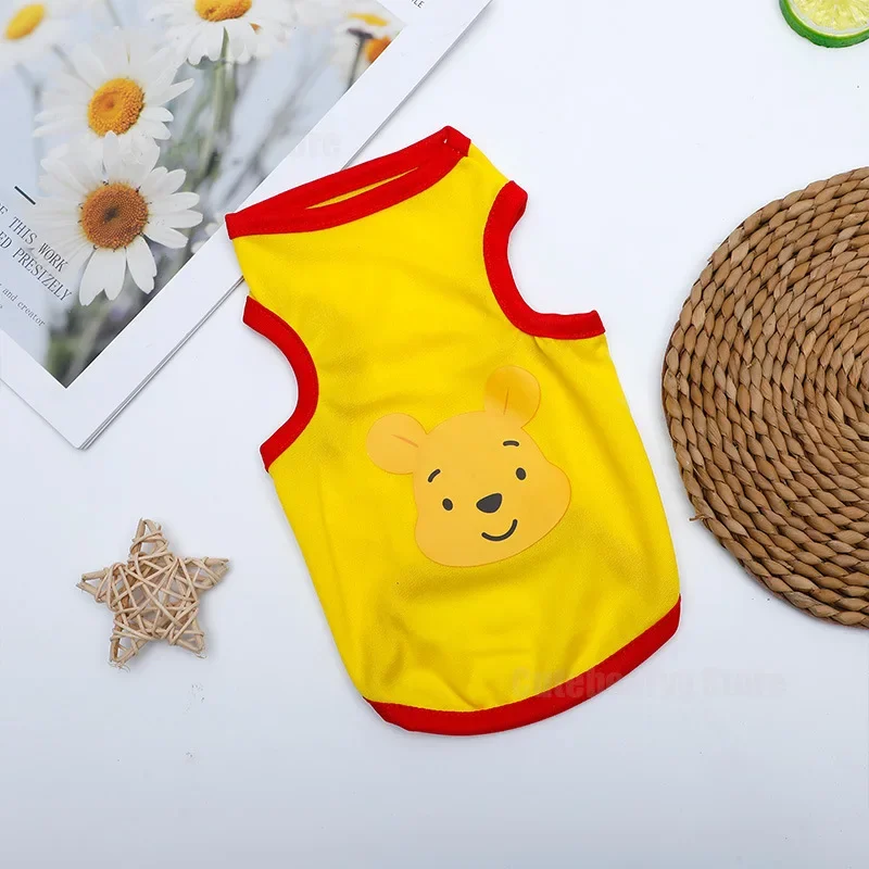 Disney Mickey Minnie Pet Vest Summer New Cute Cartoon Fashion Dog Cat Windproof Soft Comfortable Clothing Outdoor Apparel Gifts