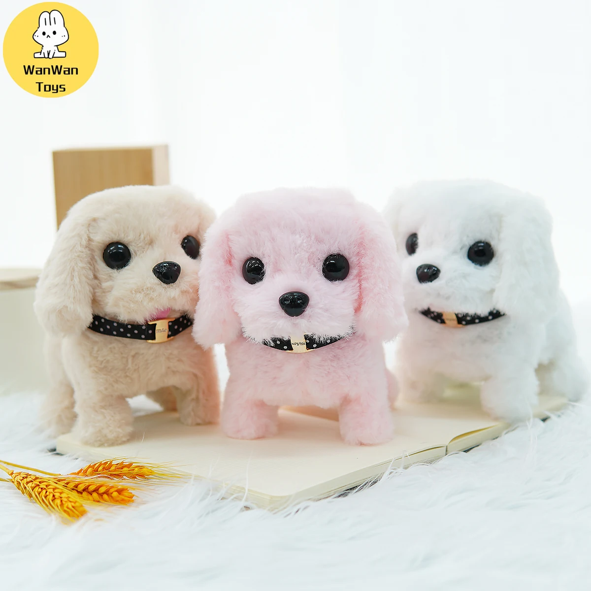 Cute Simulation Dog Soft Plush Toy Electric Toy Doll Pet Cartoon Puppy Children Birthday Gift Home Decoration