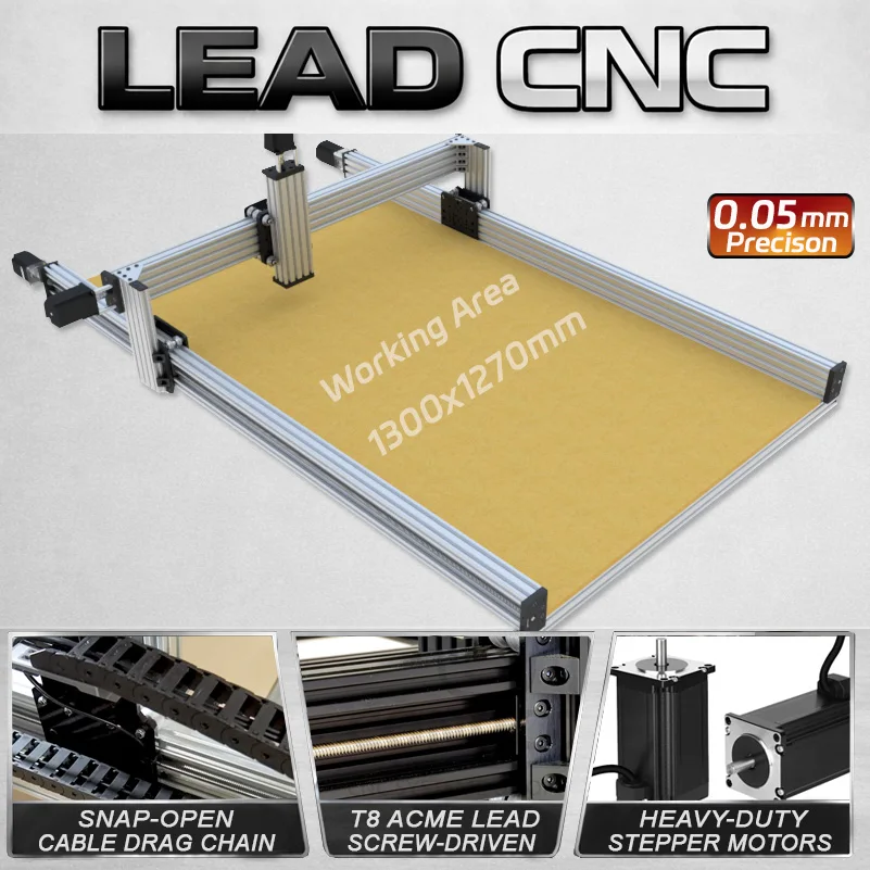 Openbuilds LEAD CNC Machine Mechanical Kit 4-Axis Screw Driven Precise ...