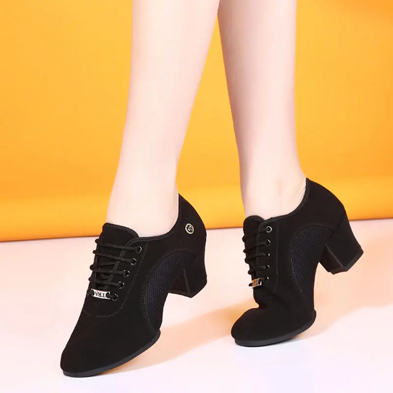 Women Dance Shoes Jazz Latin Ballroom Salsa High Heels Ladies Practice Training Modern Popular Sneakers dance shoes
