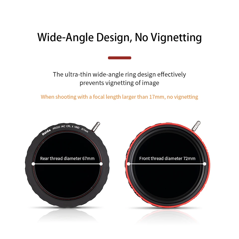 Haida CPL + VND フィルター 72mm - PLフィルター 可変NDフィルター 3~7ストップ ND8 ND16 ND32 N : Haida 72mm VND+CPL 2 in 1 ND8-ND128 Adjustable Filter