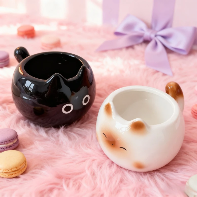 طقم قهوة سيراميك مرسوم يدويًا