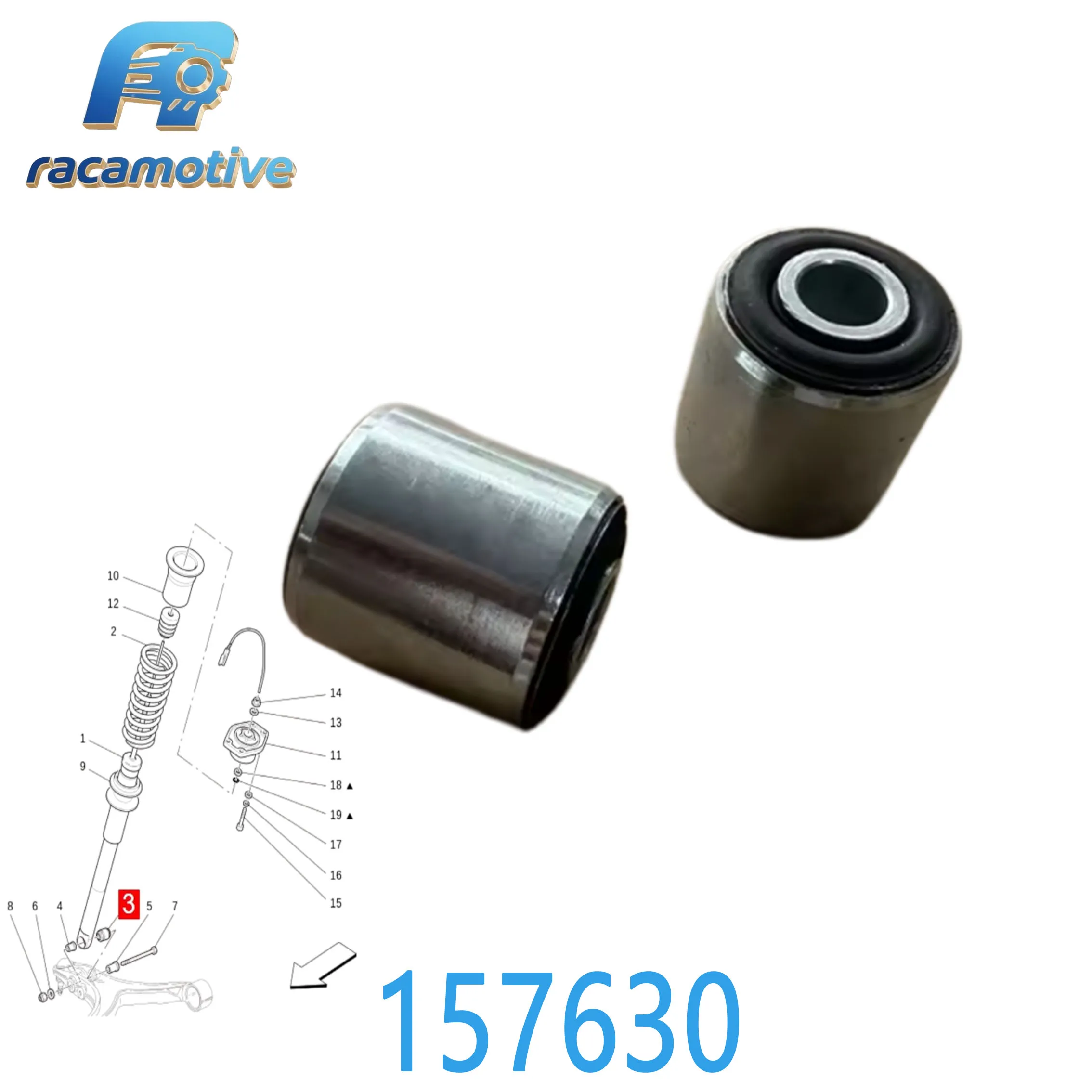 157630 per Ferrari 458/488/599/F430 Maserati GRAN TURISMO M145, GRANCABRIO M145, Quattroporte M139 Giunto Sferico Ammortizzatore - immagine 6