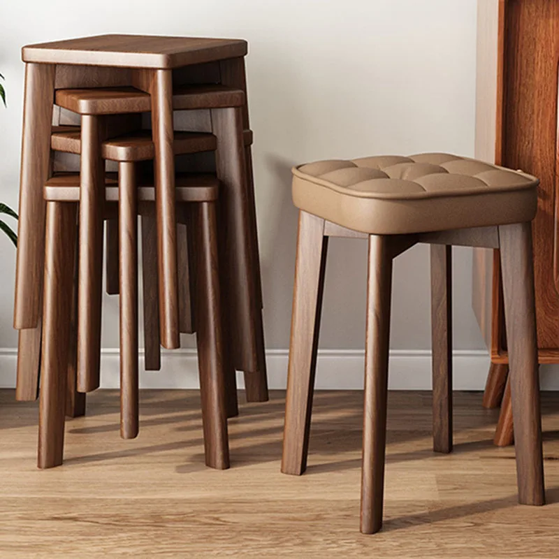 

Nordic Modern Dining Chairs Wood Pad Cushion Ultralight Single Dining Chairs Minimalist Lounge Silla Plegable Interior Furniture