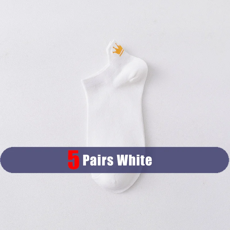 5 Pairs White