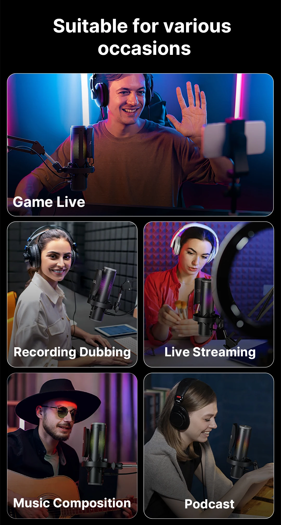 Boya K9 Vibrant Lighting Condenser Microphone in Bangladesh