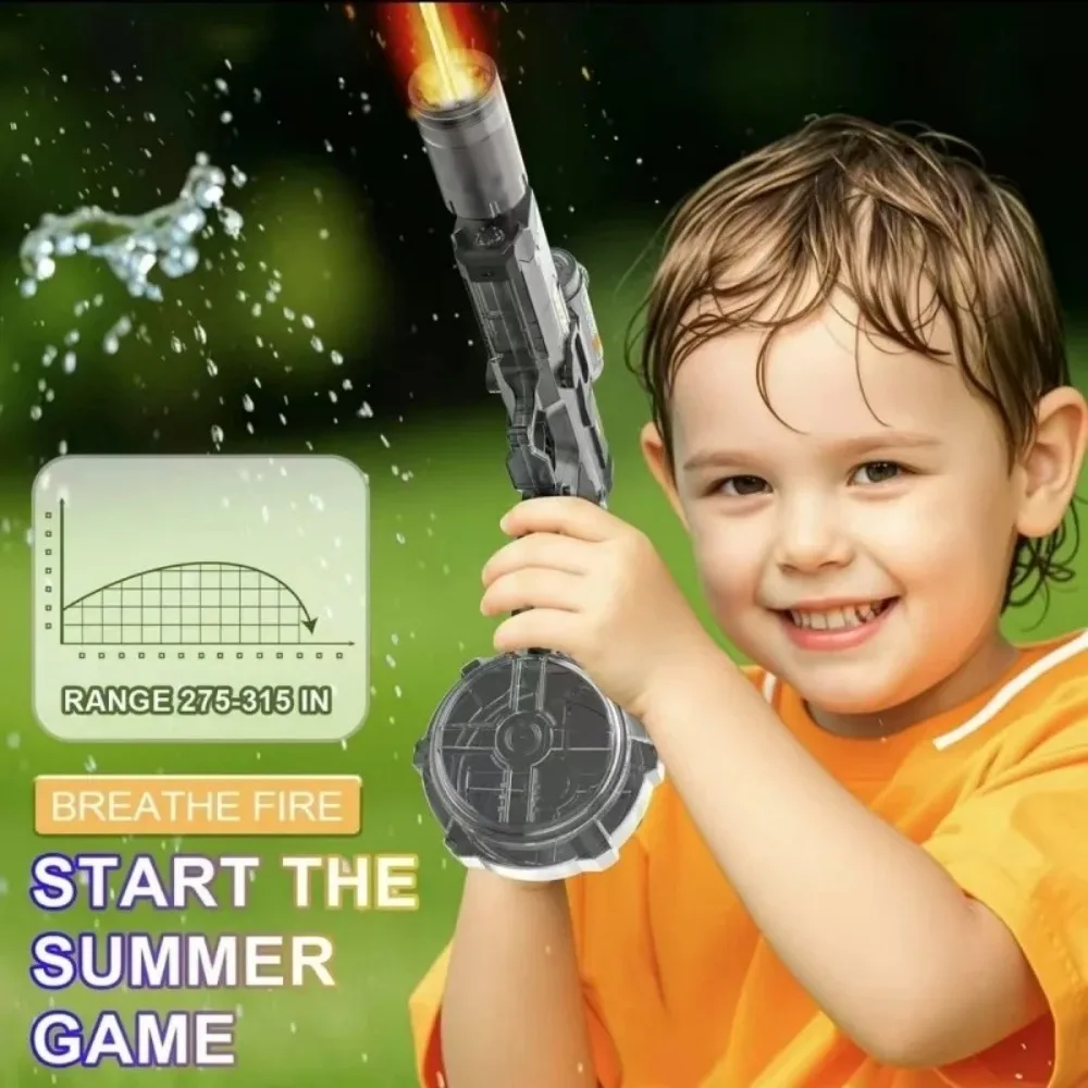 High-speed Electric Water Gun For Kids With Flame And Light Effect_voghion.com