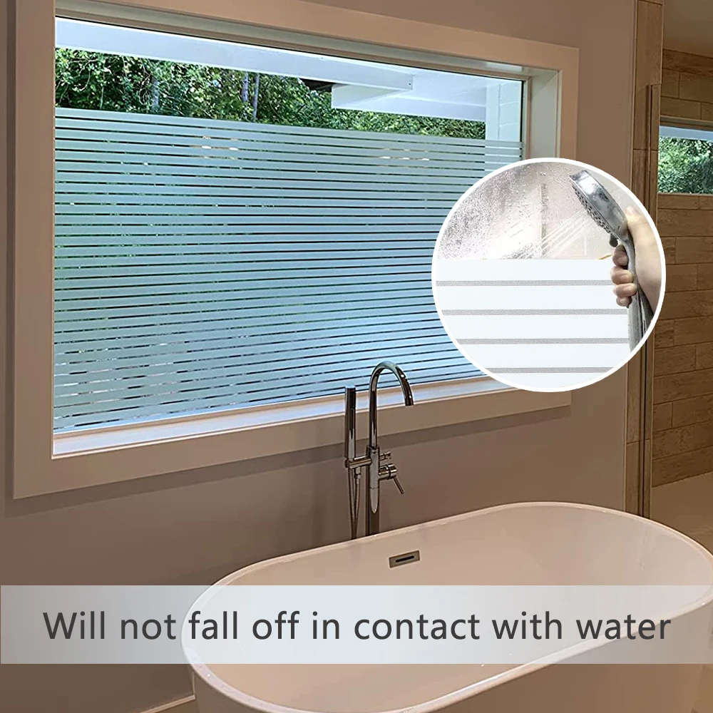 Window Film Privacy 3D Decorative Window Vinyl Static Cling Sticker Non-Adhesive Stained Removable Glass Decals