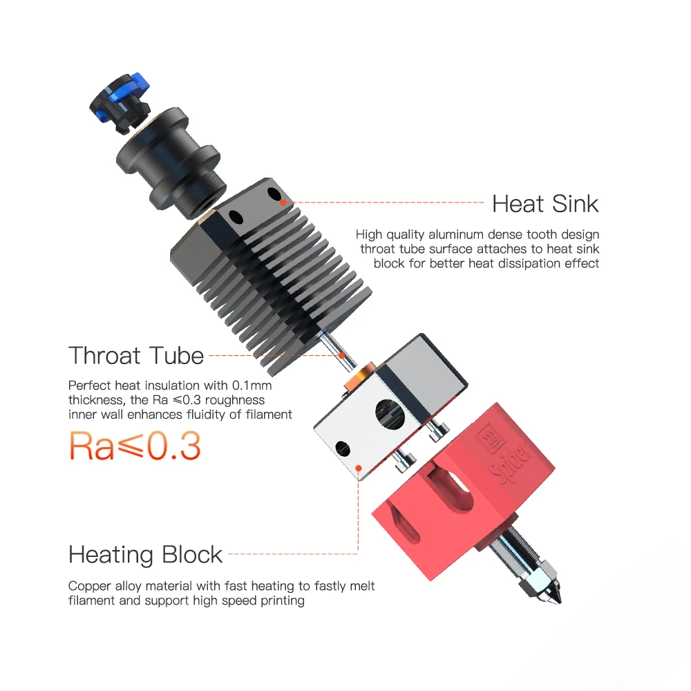 extruder stepper motor CREALITY 3D Printer Part Spider High-Temperature Hotend KIT and High-Speed Extruder Spider To 500℃ For Ender-3 Series Ender-6 head printer