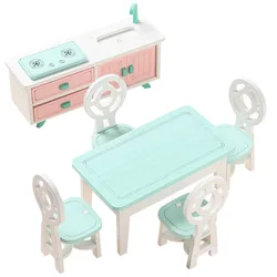 Mini meubles en bois pour enfants, accessoires de poupée, cuisine, salon, chambre à coucher, maison de jeu, Simulation, petit ensemble de meubles 