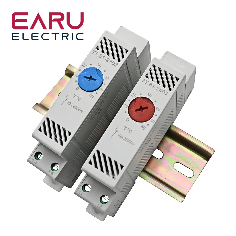 35mm Din Rail NO NC 0-60℃ Industrial Temperature Regulator Automatically Adjusts