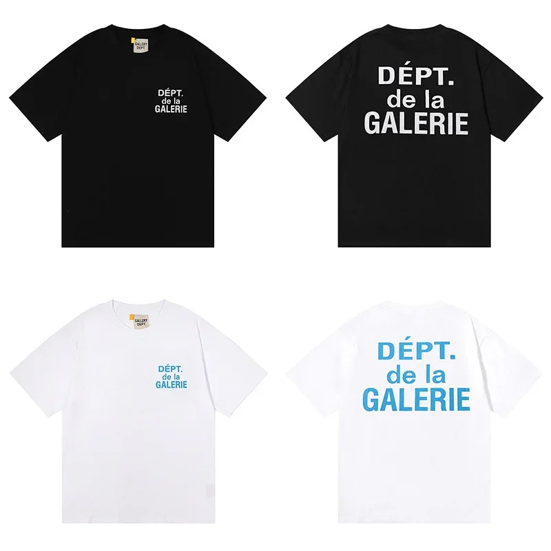 

NEW GALLERY DEPT TIDE 2024 Harajuku Letter Printing T Shirt Loose Oversized Hip Hop Unisex Short Sleeve Tees