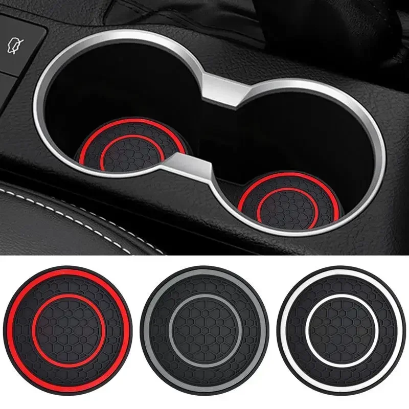 2X Car Coasters Waterproof Absorbent Non-Slip Pad Mat Cover Car Cup Coaster For Teen Drivers Daily Commute Road Trips
