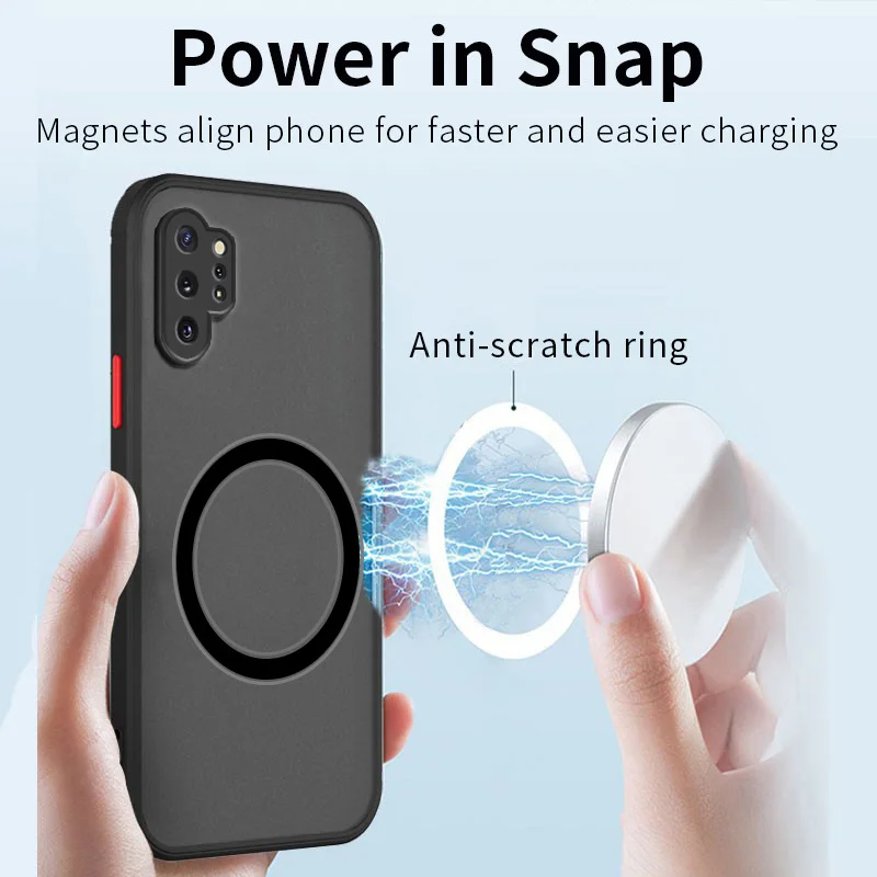 Elegant Matte Magnetic Fashion Phone Case - Premium Hard Shell with Anti-Collision Protection