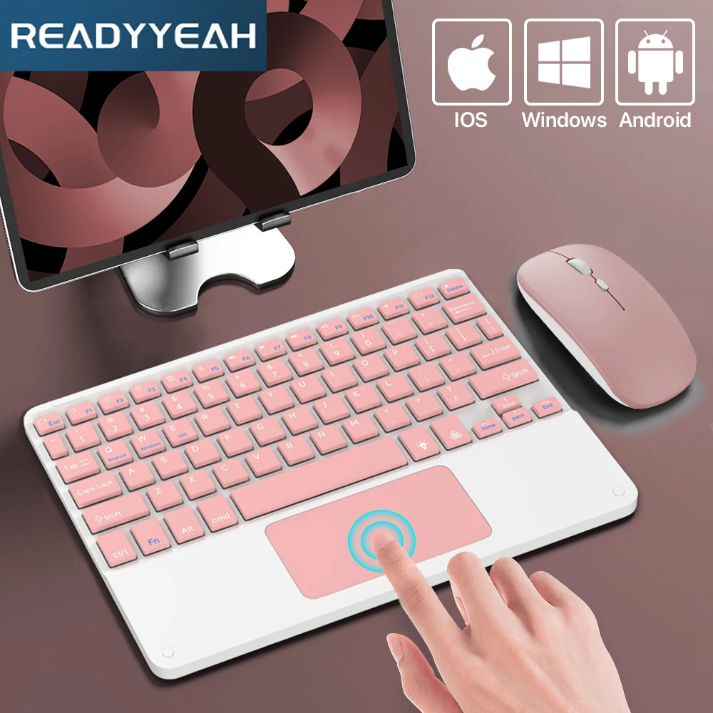 Tastiera bluetooth e mouse con touchpad per tablet e cellulare_voghion.com
