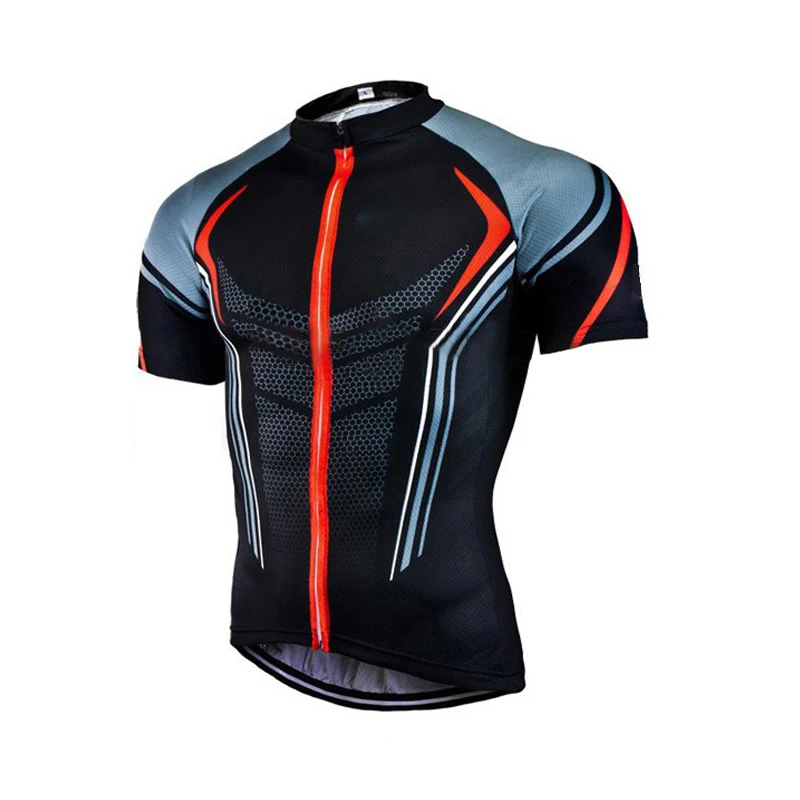 Maillot Cyclisme Manches Courtes Unisexe - Veste Vélo Motocross Respirante Multicouleur