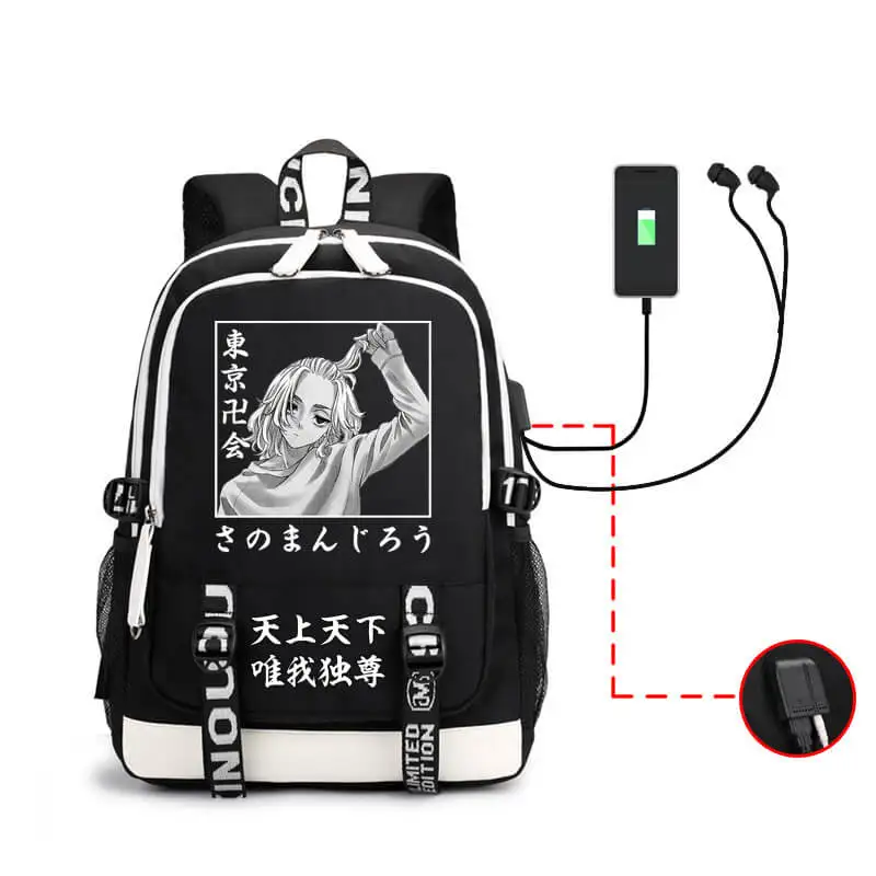 

Tokyo Revengers Backpack Cute Mikey Cosplay Bookbag for Boys Girls Laptop Bag Gift School Mochila