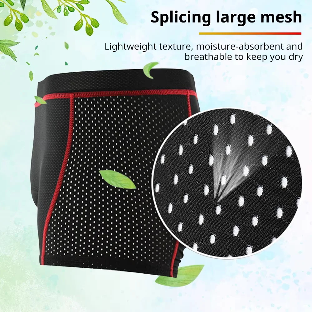 Cycling Shorts Breathable Mesh Cycling Underwear 5D Gel Pad Shockproof MTB Bike Shorts Man