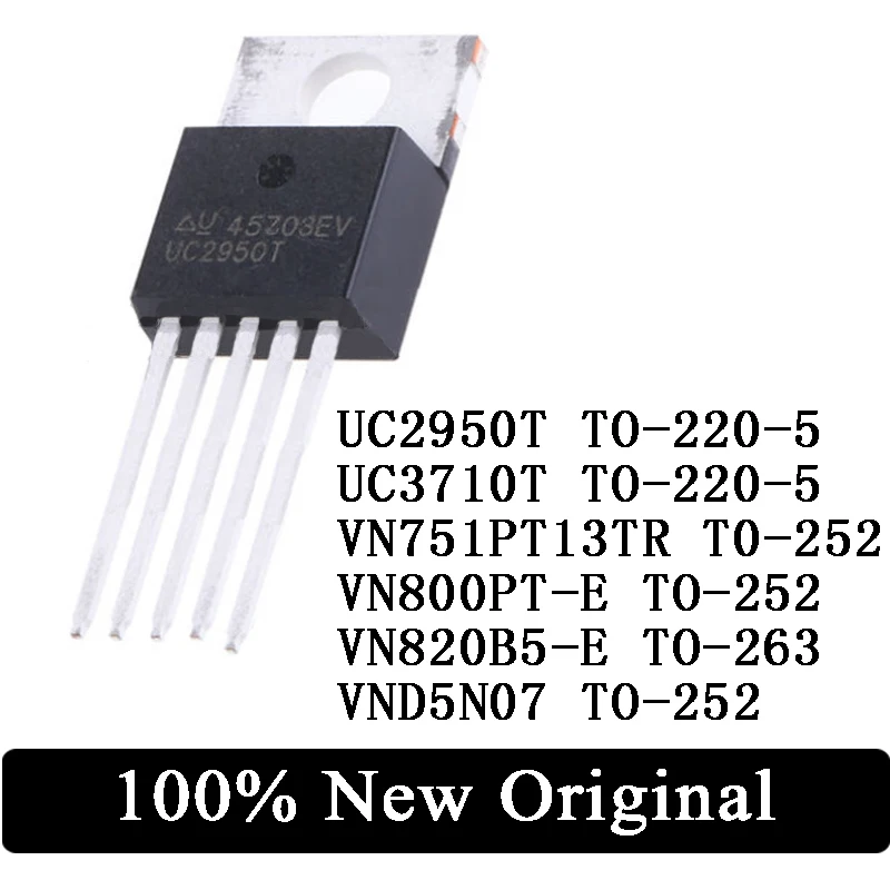 

10PCS UC2950T UC3710T VN751PT13TR VN800PT-E VN820B5-E VND5N07 TO-220 TO-252 TO-262 Driver IC Chip Stock PCB arduino Free Shiping