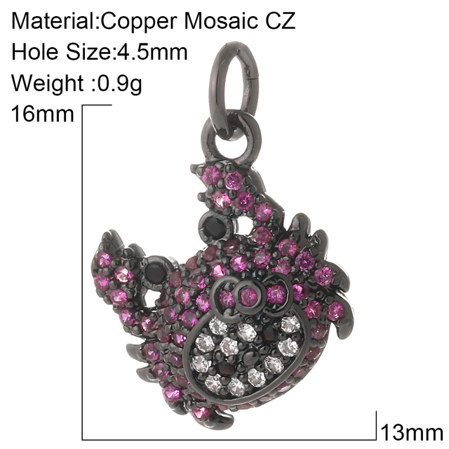 Charms for Jewelry Making Crab Shell Seahorse Designer Jewelry Charms for Diy Earrings Necklace Bracelet Charm Copper