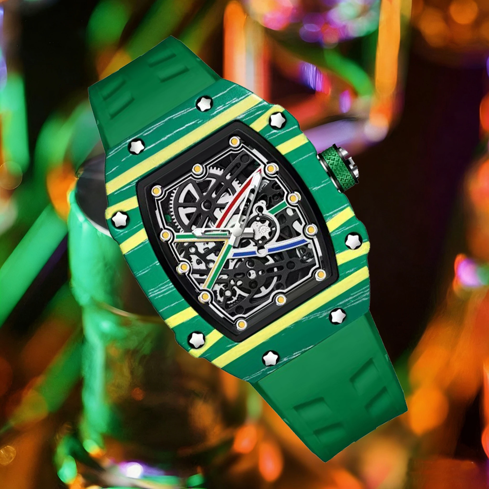 New Sports Fashion Quartz Watch for Men and Women, Ultra-Thin Barrel Series, Trendy and Fashionable, with Luminous Display, Silicone Strap, Electronic Quartz Movement, Suitable for Men, Ideal Gift for - 2