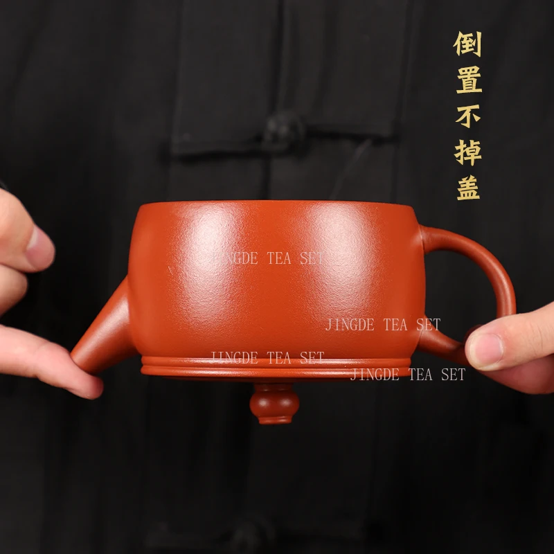 300ml Yixing purple clay teapot handmade orange peel large capacity Fengming teapot household kung fu tea set