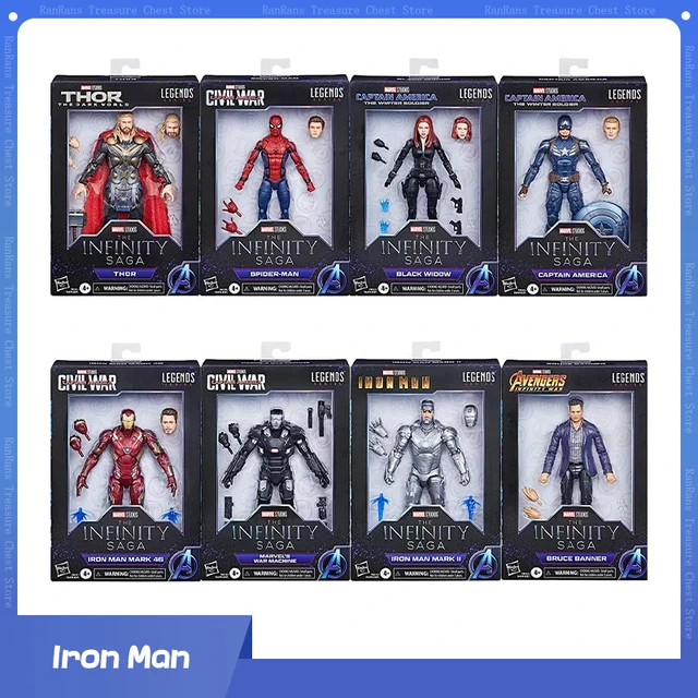 Original Marvel Legends The Infinity Saga Spider-Man Thor Banner Captain  America Black Widow Iron Man Mark 46 II Action Figure - AliExpress