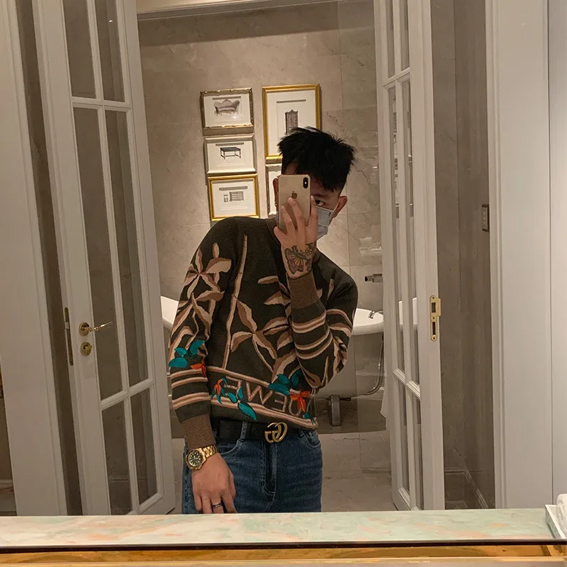 

2022 Brand Autumn Winter Casual Sweater Men Loose Classic Style Long Sleeve Knitted Fashion High-quality Pullovers Sweaters L133
