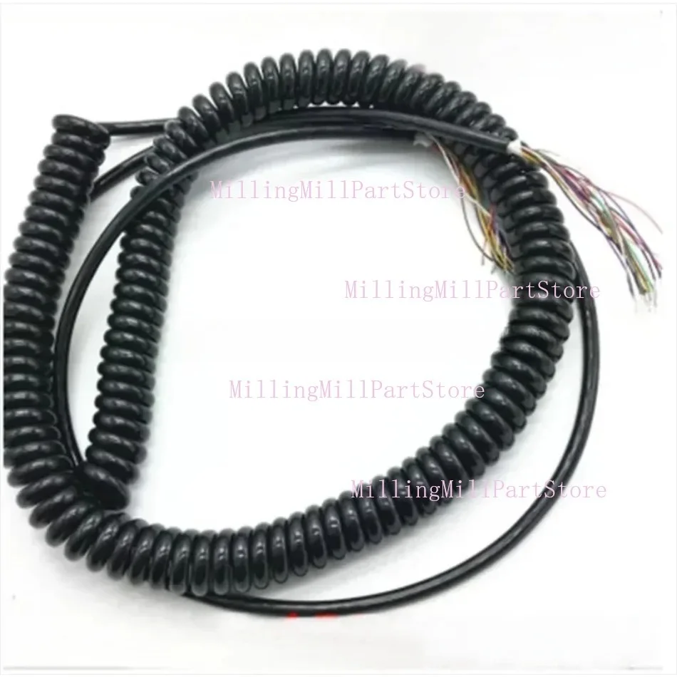 1pc 12 15 16 17 18 19 21 Cores Spring Spiral Cable Coiled Cable for CNC Handheld Encoder Manual Pulse Generator MPG